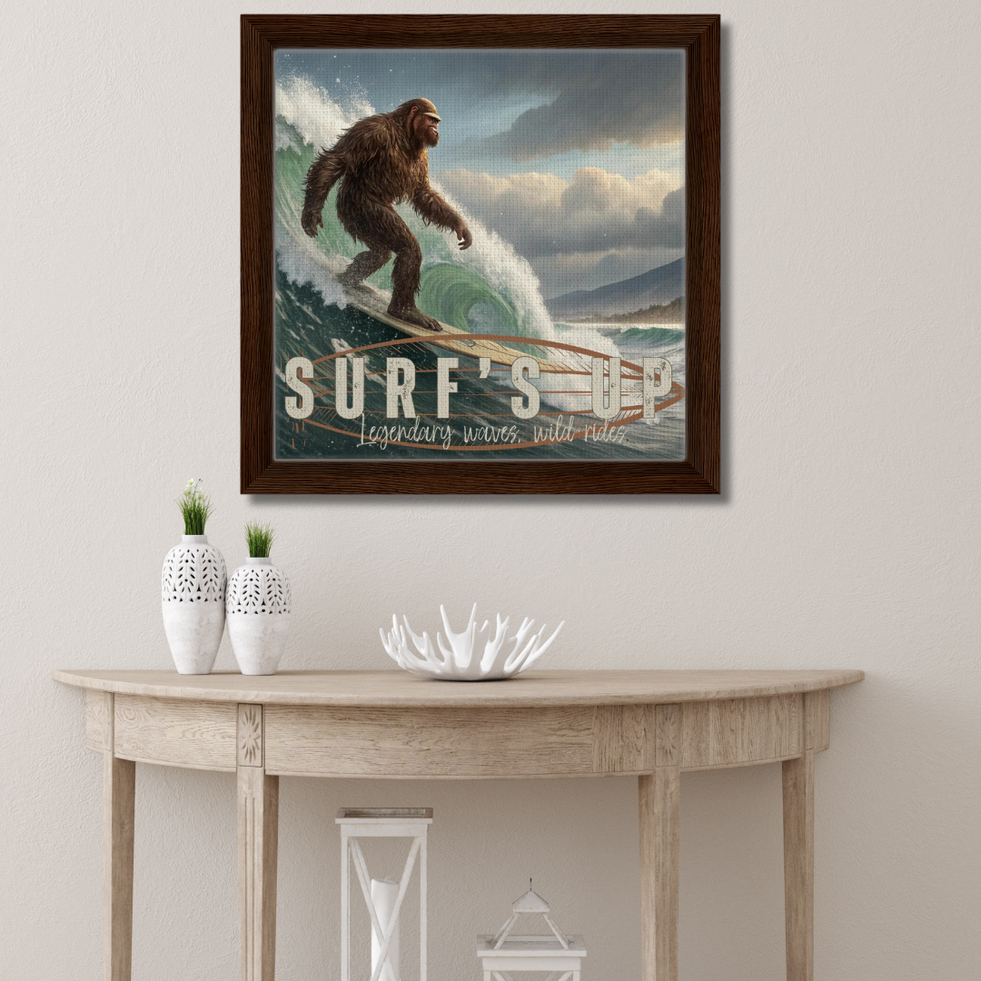 Sasquatch Surf's Up Wall art