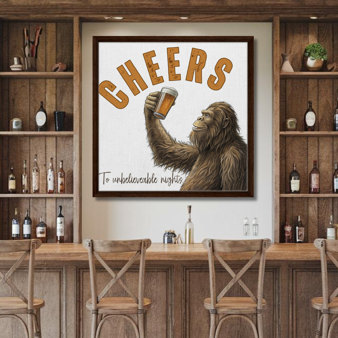 Sasquatch Unbelievable Nights Canvas Wall art