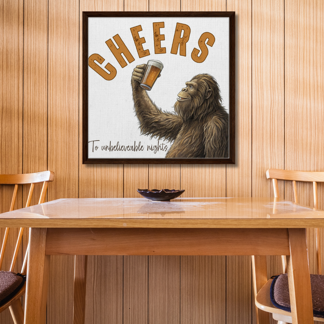 Sasquatch Unbelievable Nights Canvas Wall art