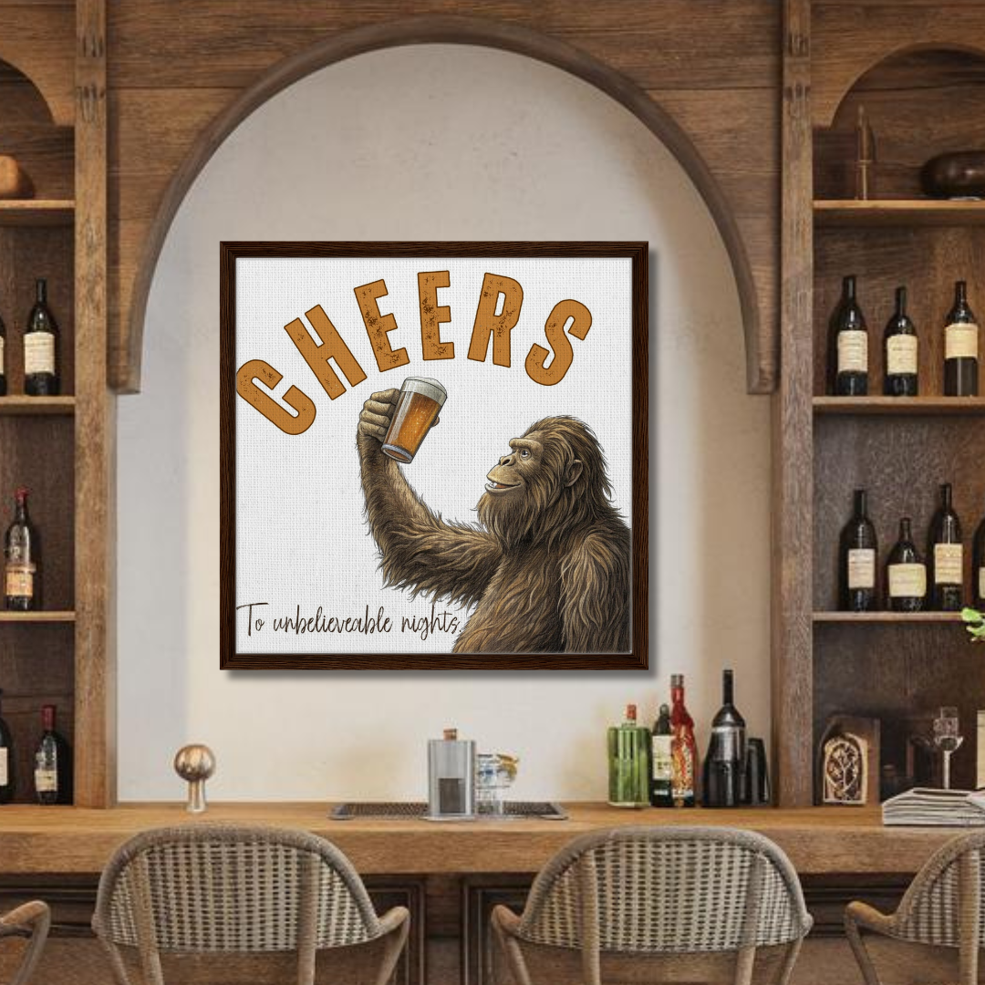 Sasquatch Unbelievable Nights Canvas Wall art