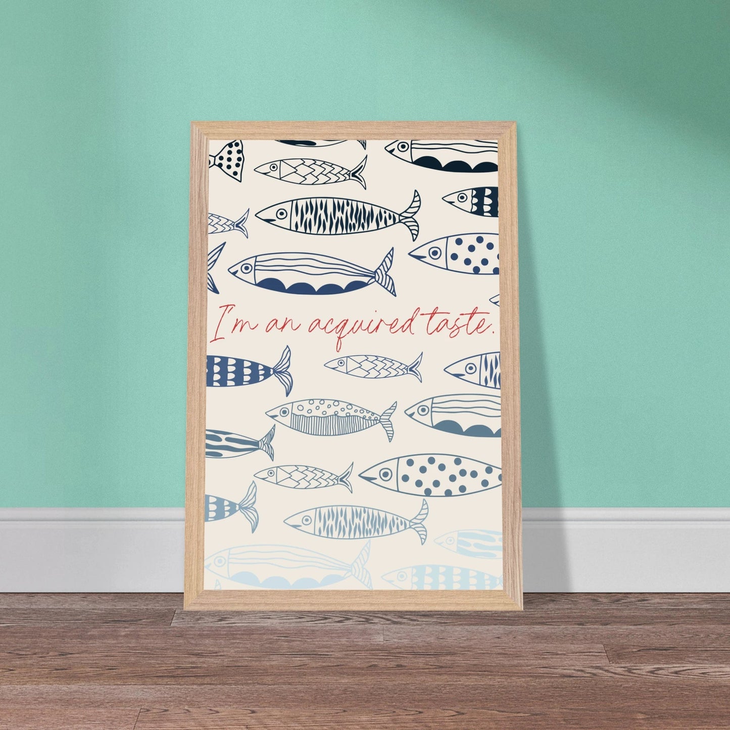 Acquired Taste Coastal Chic Sardines Wall Art - Out of Office Outfitters - Print Material