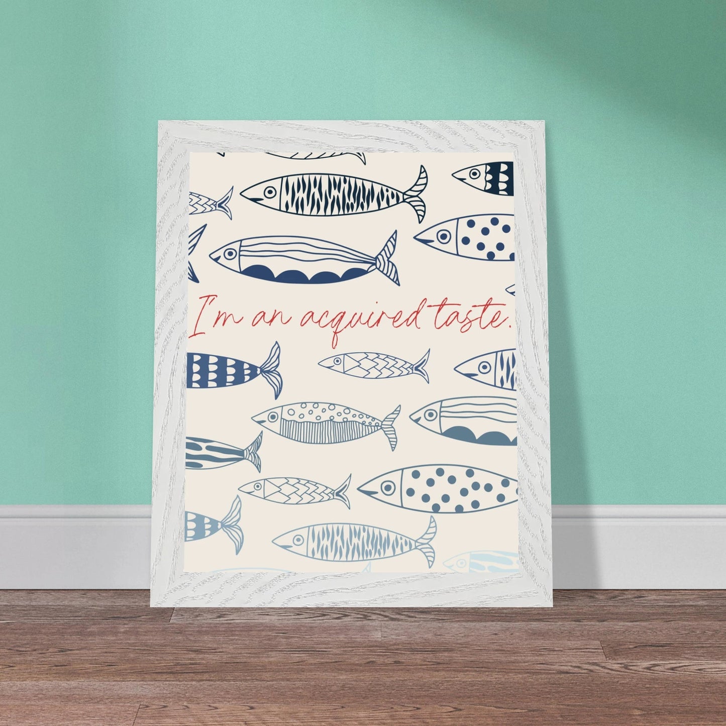 Acquired Taste Coastal Chic Sardines Wall Art - Out of Office Outfitters - Print Material