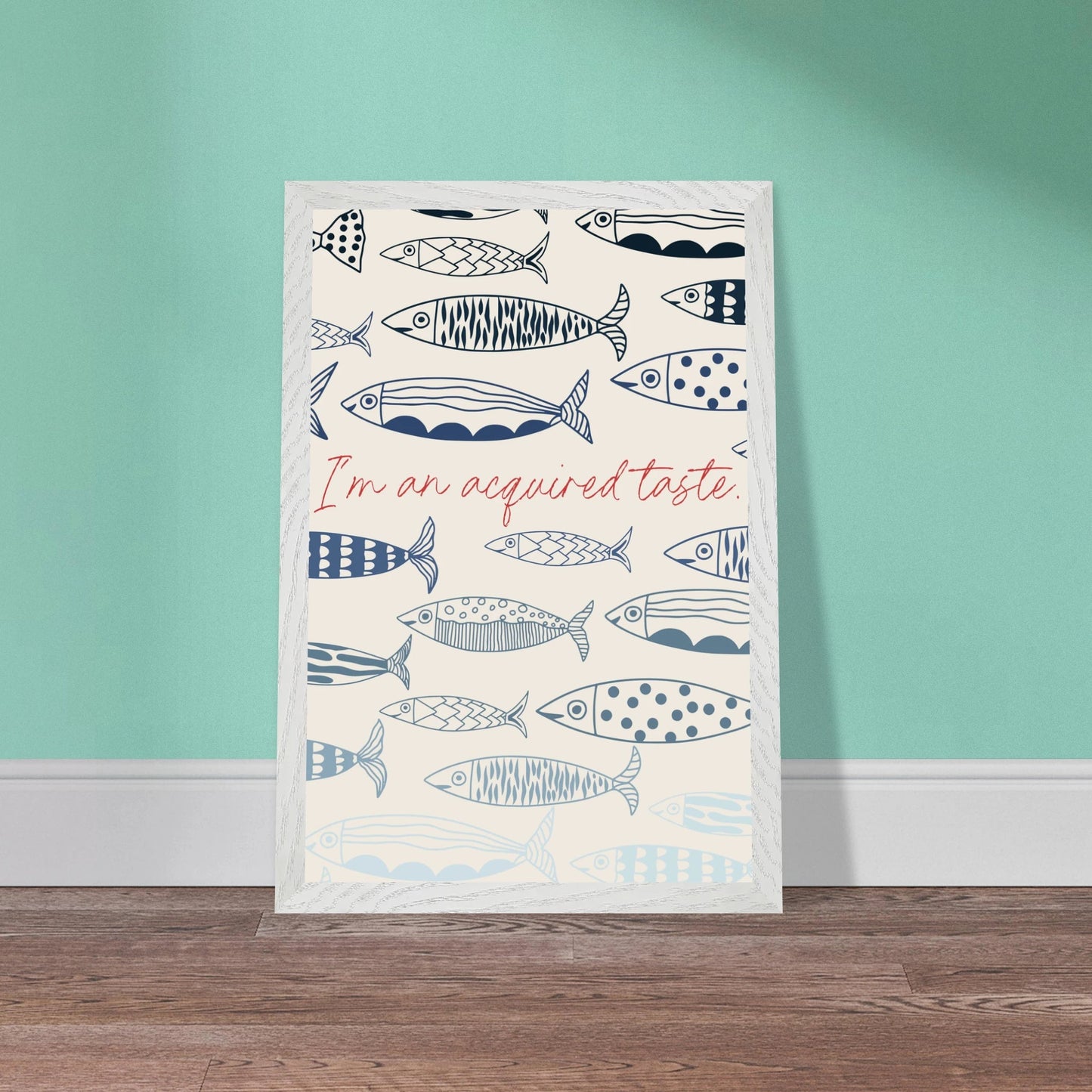 Acquired Taste Coastal Chic Sardines Wall Art - Out of Office Outfitters - Print Material
