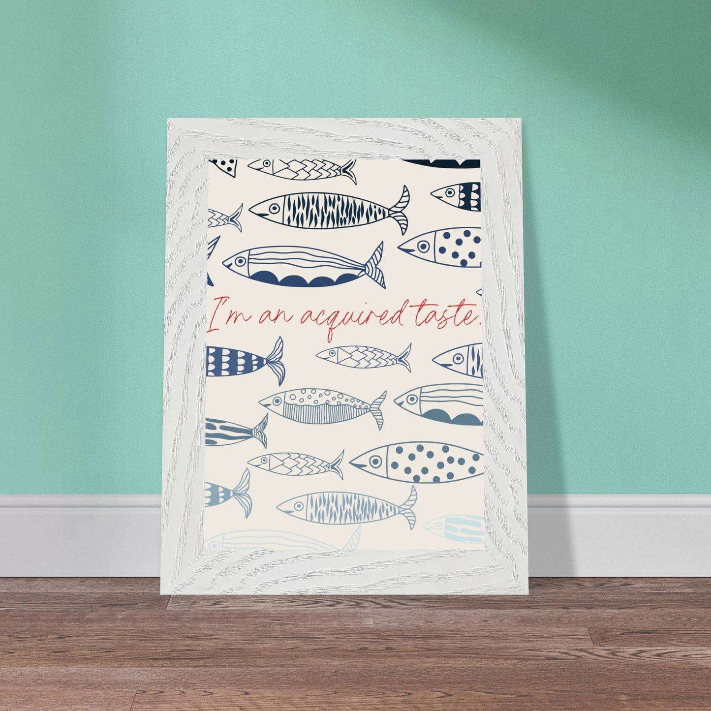 Acquired Taste Coastal Chic Sardines Wall Art - Out of Office Outfitters - Print Material
