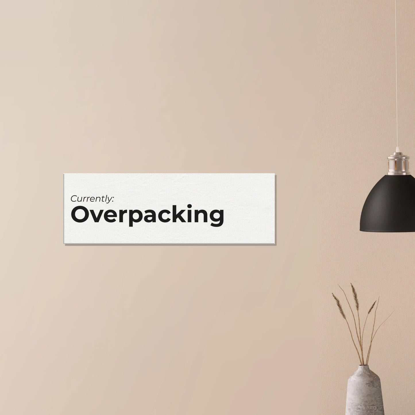 Currently: {Status} Travel Canvas Wall Art - Out of Office Outfitters - Print Material