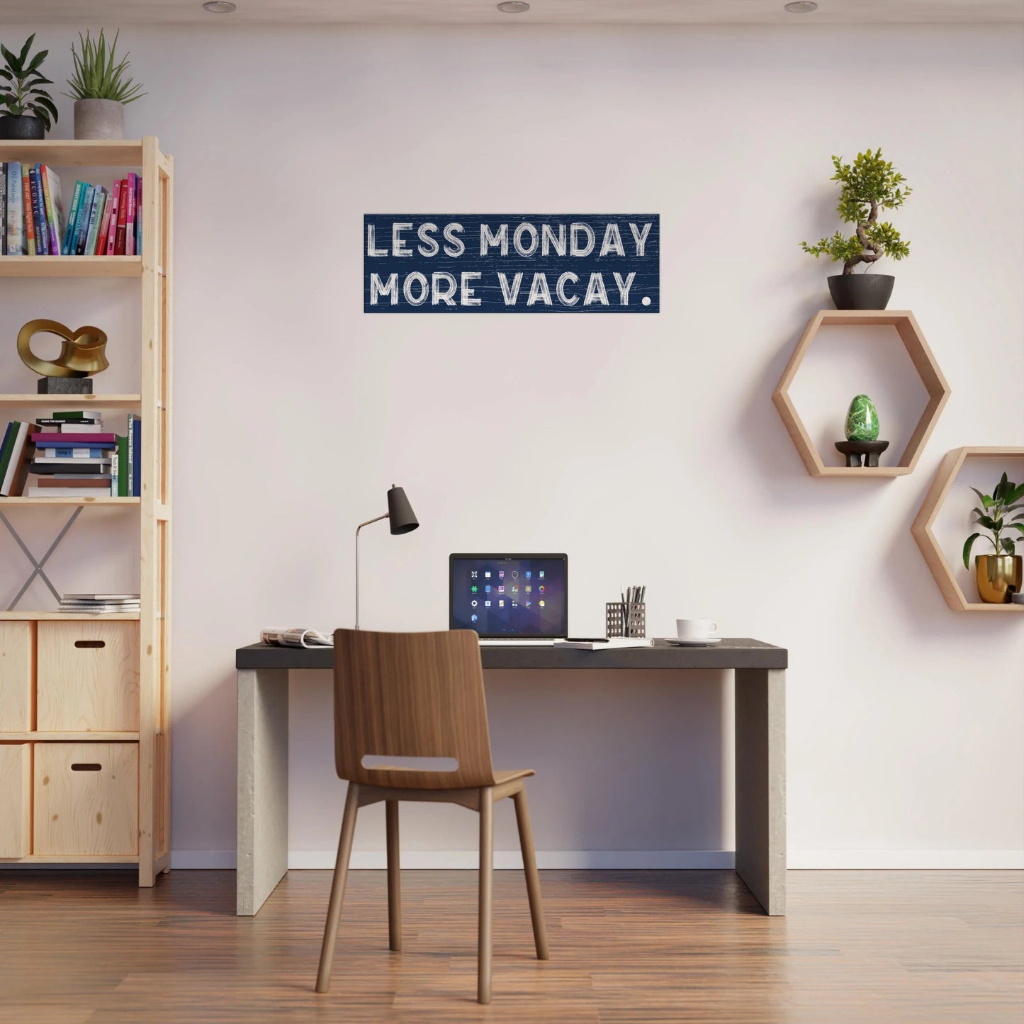 Less Monday More Vacay Canvas Wall Art - Out of Office Outfitters - Print Material