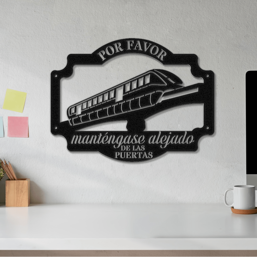Monorail Magic Metal Wall Art - Out of Office Outfitters - Die - Cut Sign