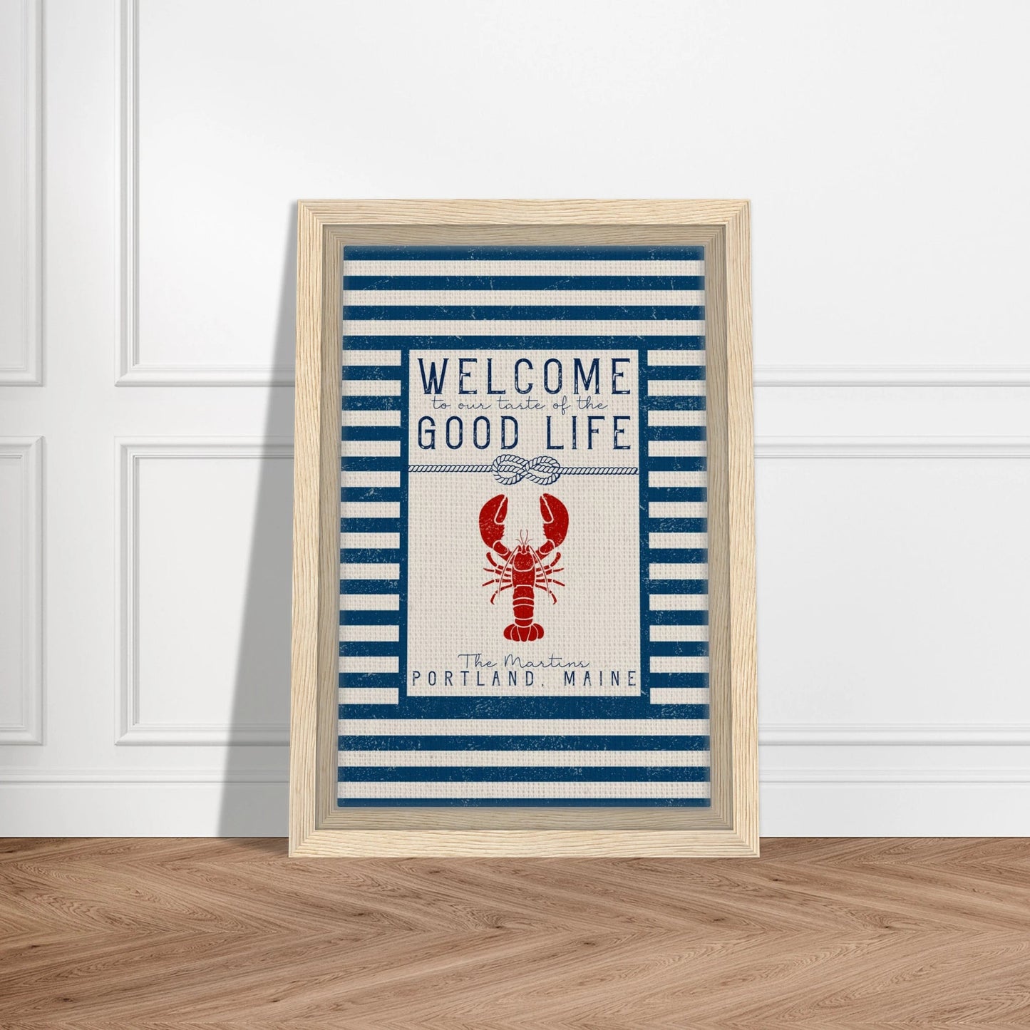Our Taste of the Good Life Coastal Chic Lobster Wall Art - Out of Office Outfitters - Print Material