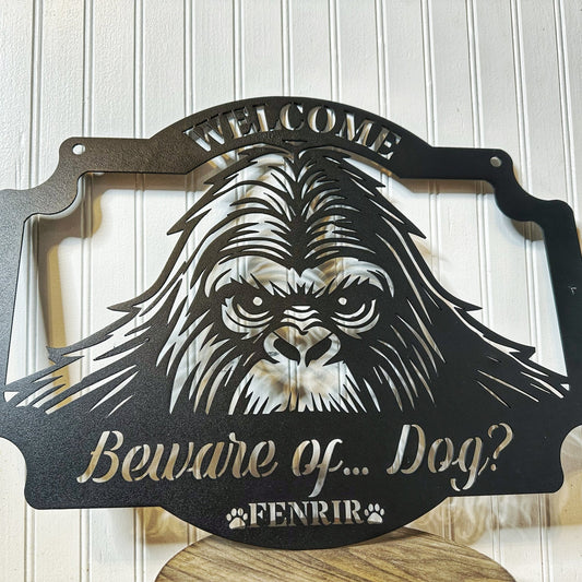 Peeking Sasquatch Welcome Sign - Out of Office Outfitters - Die - Cut Sign