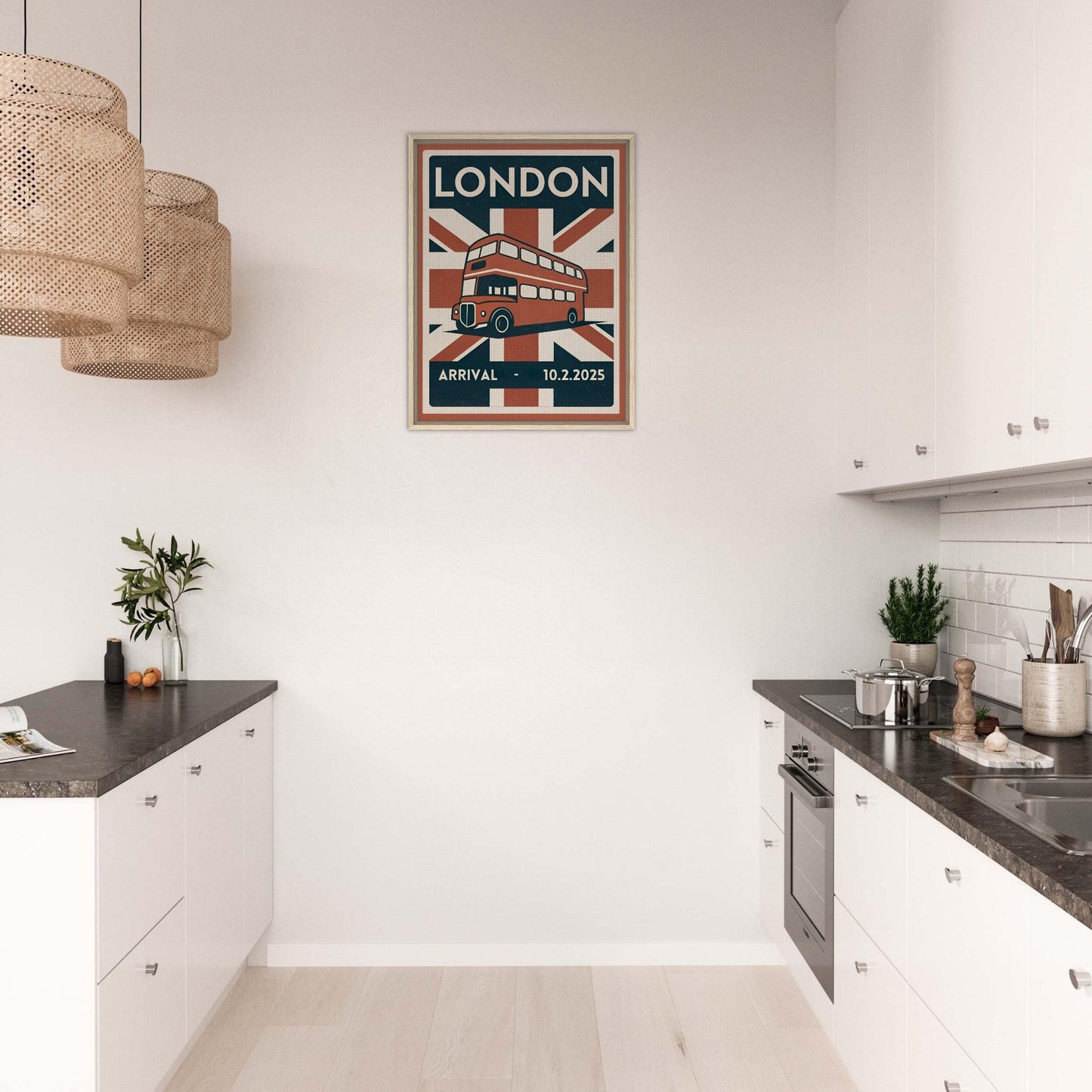 Personalized London Vintage Travel Poster Canvas – Framed - Out of Office Outfitters - Print Material