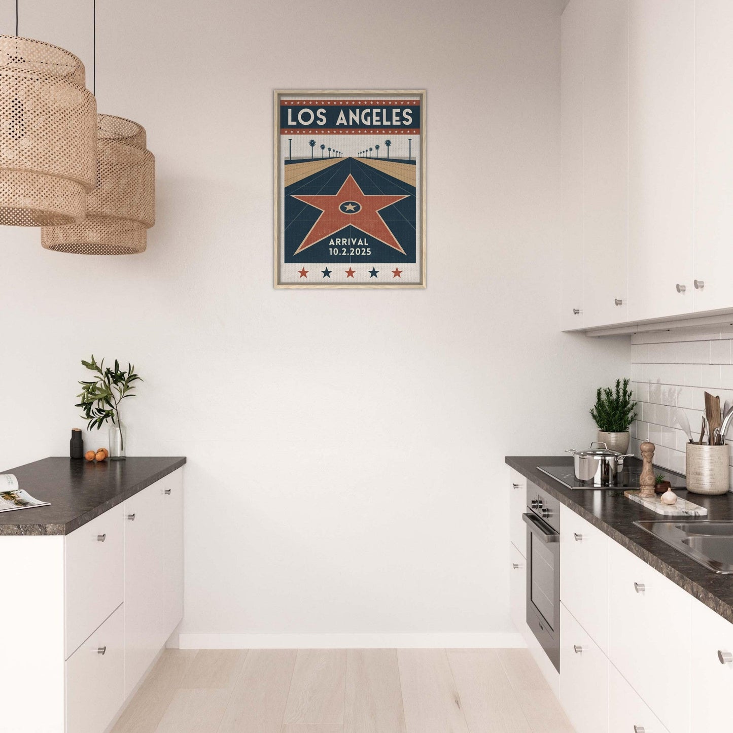 Personalized Los Angeles Vintage Travel Poster Canvas – Framed - Out of Office Outfitters - Print Material