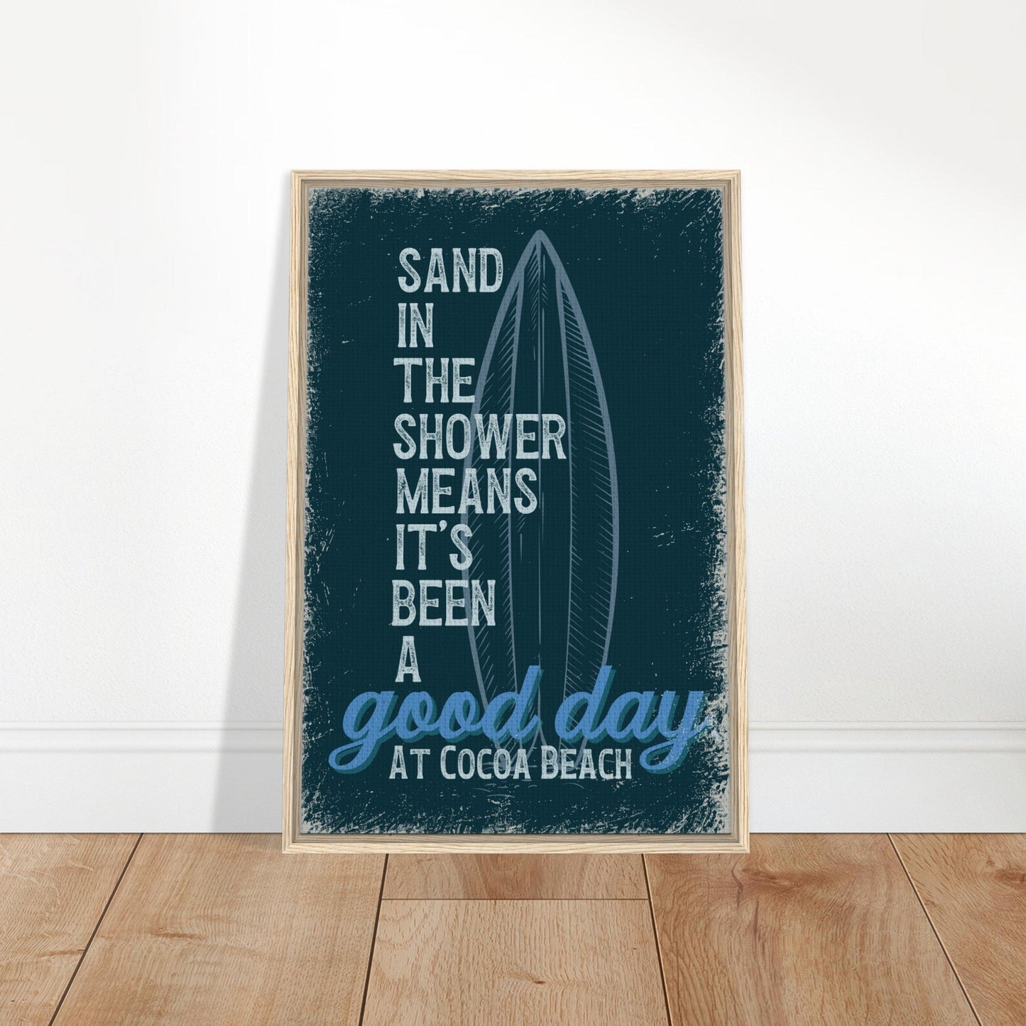 Sand in the Shower Framed Canvas - Out of Office Outfitters - Print Material