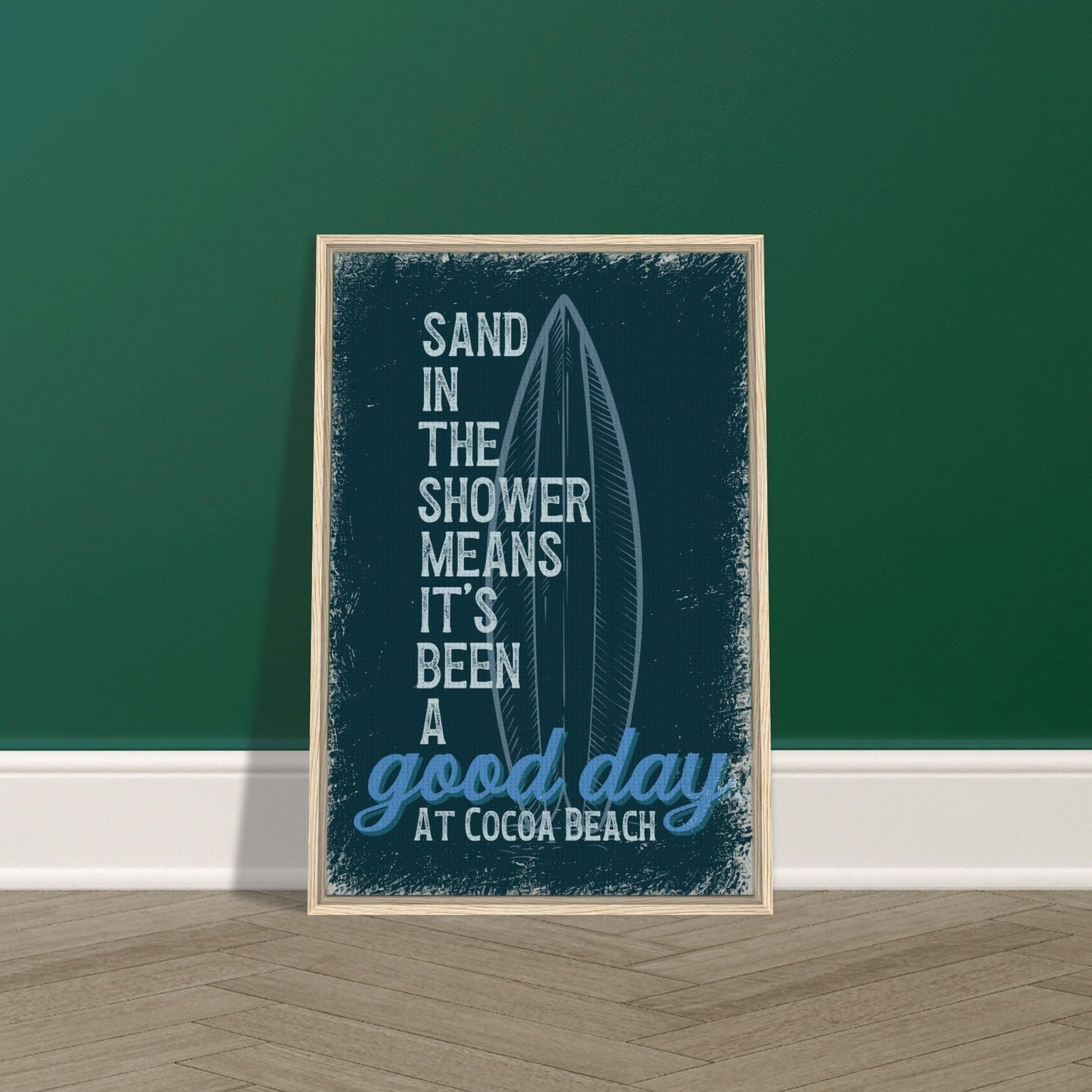 Sand in the Shower Framed Canvas - Out of Office Outfitters - Print Material