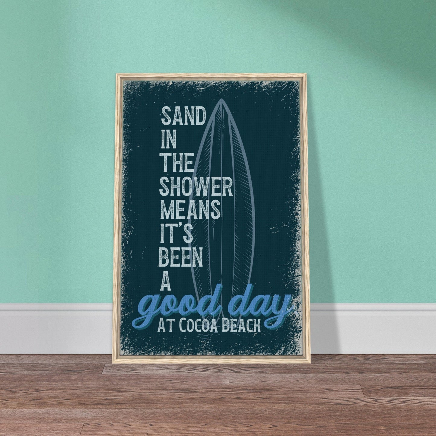 Sand in the Shower Framed Canvas - Out of Office Outfitters - Print Material