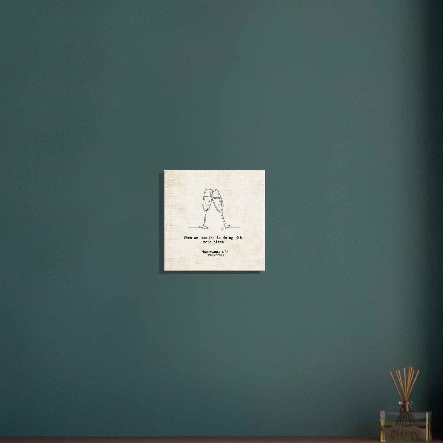 "When We Toasted to Doing This More" - Personalized Travel Micro Memory Canvas - Out of Office Outfitters -