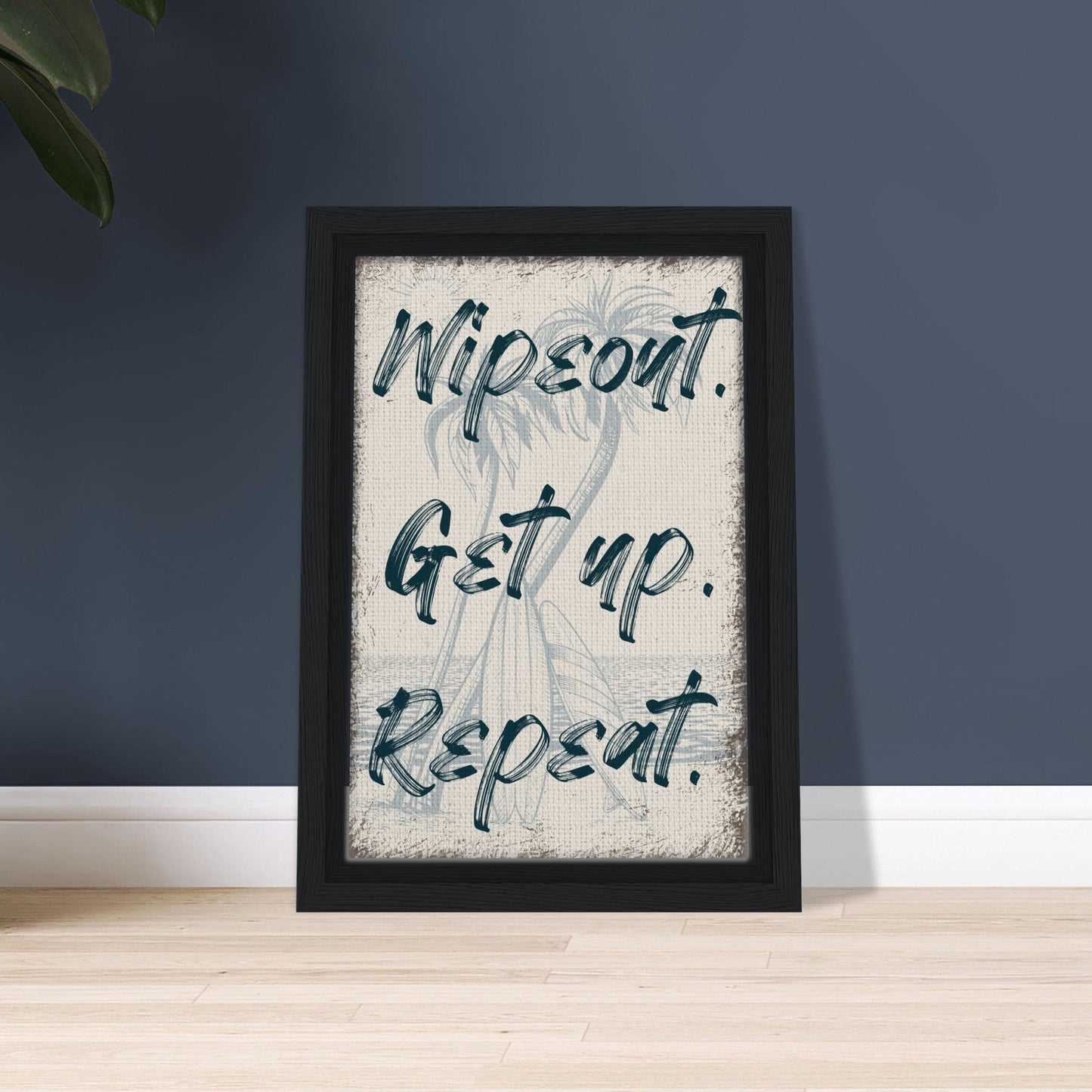 Wipeout. Get Up. Repeat. Framed Canvas - Out of Office Outfitters - Print Material