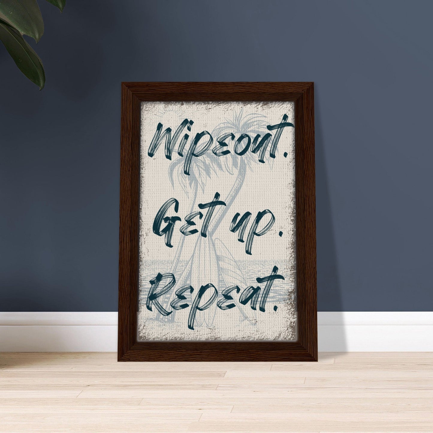 Wipeout. Get Up. Repeat. Framed Canvas - Out of Office Outfitters - Print Material