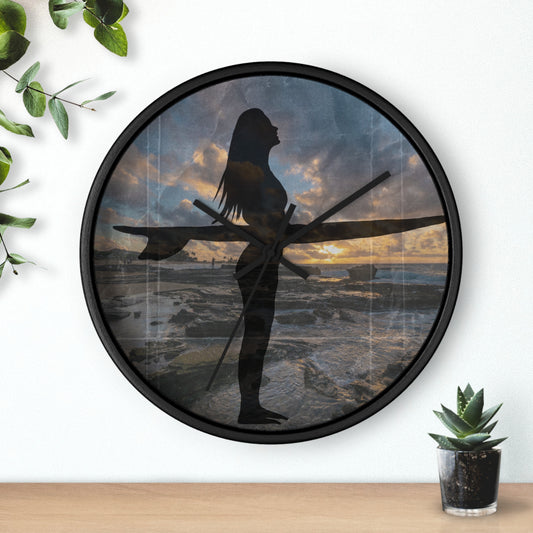 Surf Hair Don't Care | Surfer Vibes Wall Clock