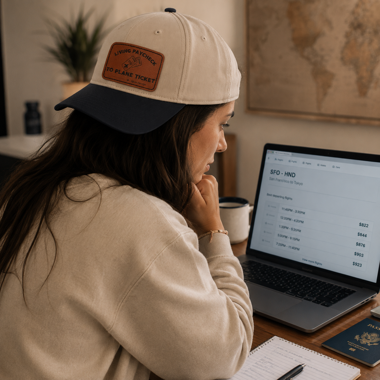 Living Paycheck to Plane Ticket - Traveler's Society Hat