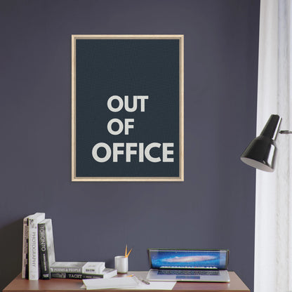 Out of Office Typography Canvas