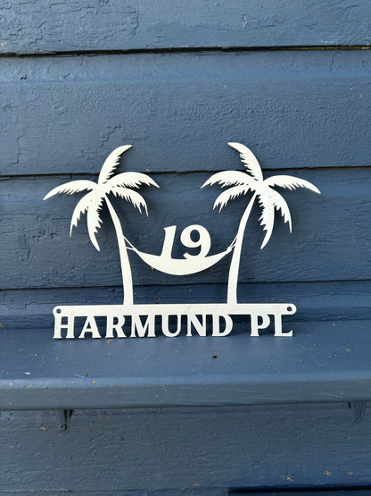 Island Hammock Custom Metal Address Sign