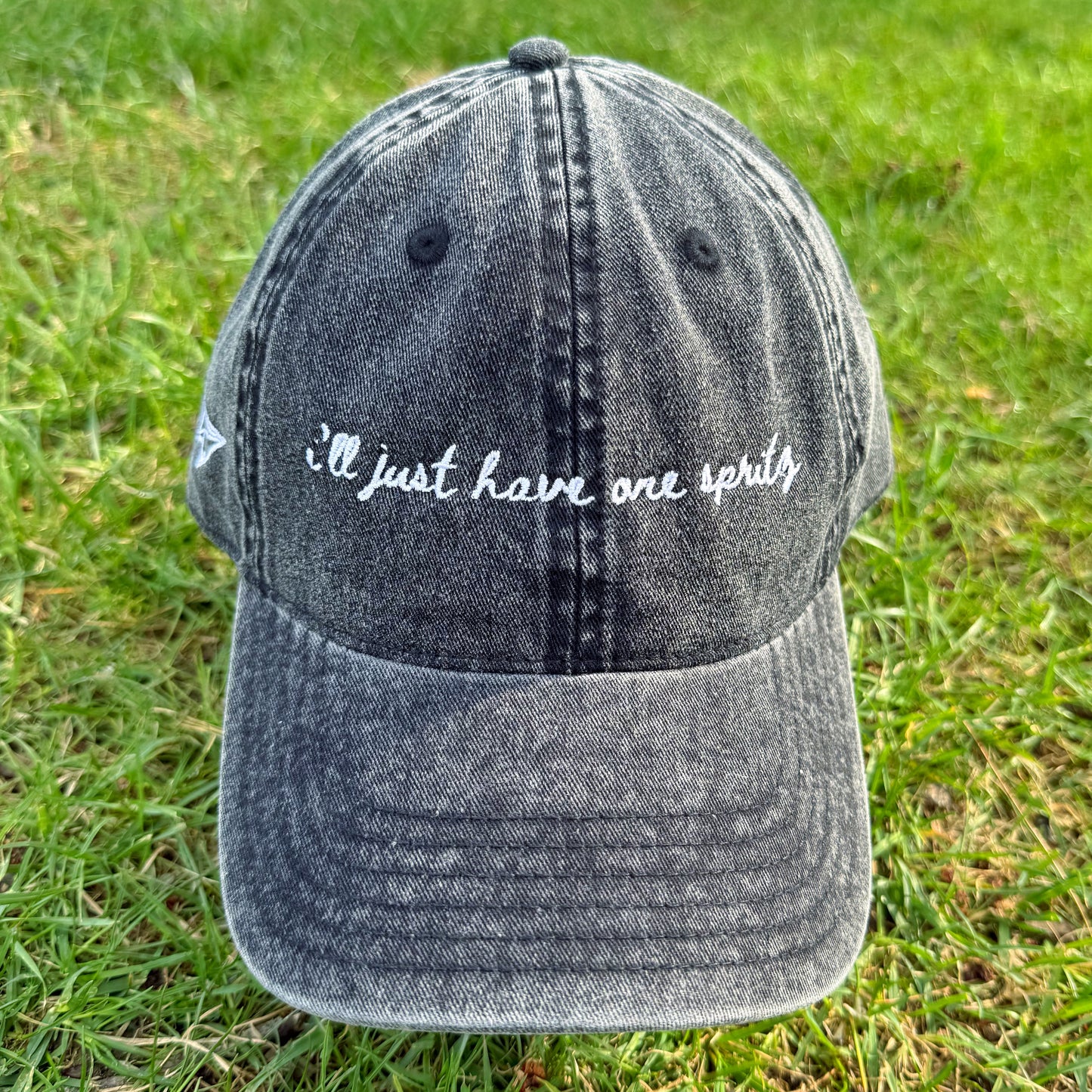 "I'll Just Have One Spritz" - Travel Hat for Foodies - on grass