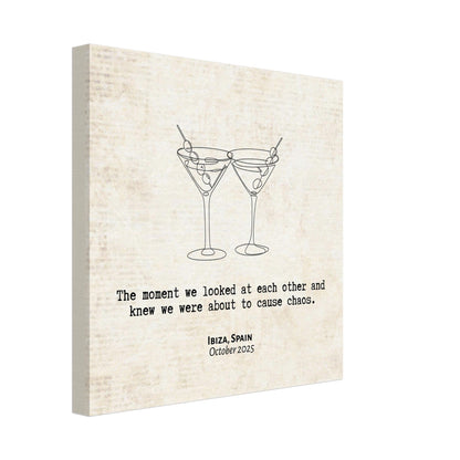 "About to Cause Chaos" - Personalized Travel Micro Memory Canvas - Out of Office Outfitters - 