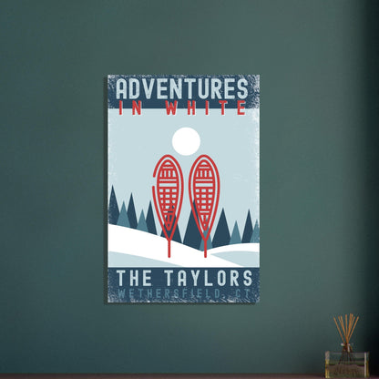 Adventures in White Poster - Out of Office Outfitters - Print Material