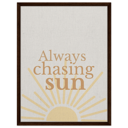 Always Chasing the Sun - Warm Minimal Canvas - Out of Office Outfitters - Print Material
