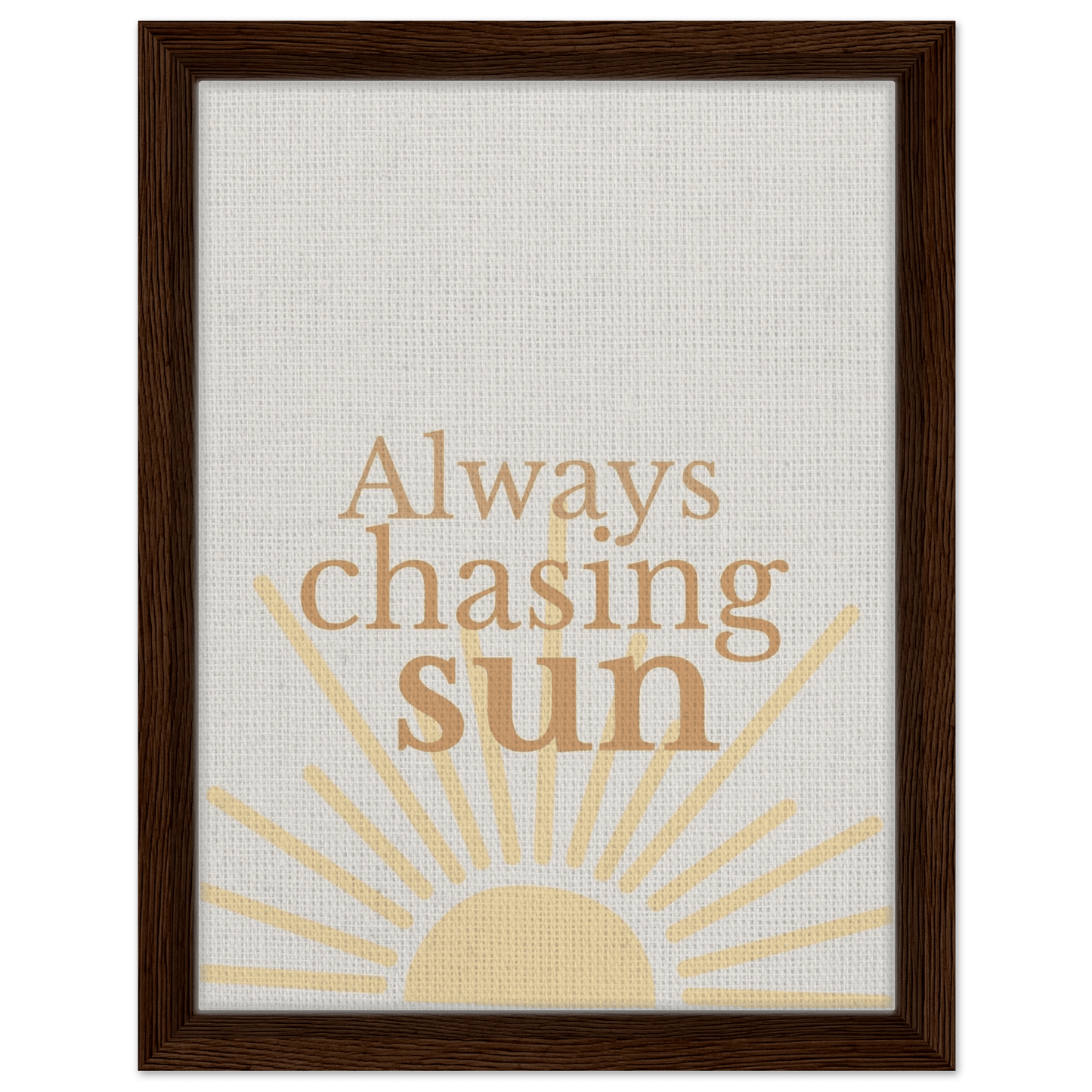 Always Chasing the Sun - Warm Minimal Canvas - Out of Office Outfitters - Print Material