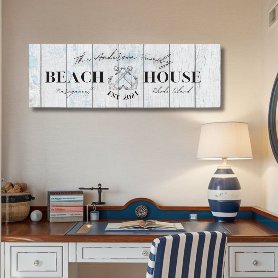 Anchor Beach House Canvas - Out of Office Outfitters - Print Material