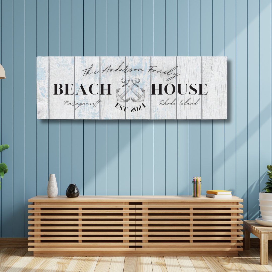 Anchor Beach House Canvas - Out of Office Outfitters - Print Material