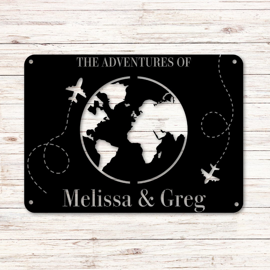 Around the World Magnet Board - Out of Office Outfitters - Die - Cut Sign