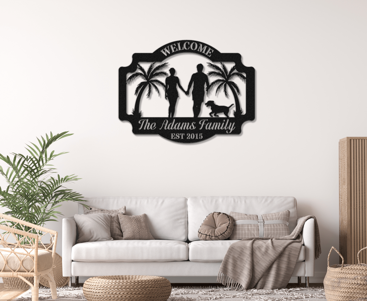 Beach Couple Welcome Sign - Out of Office Outfitters - Die - Cut Sign