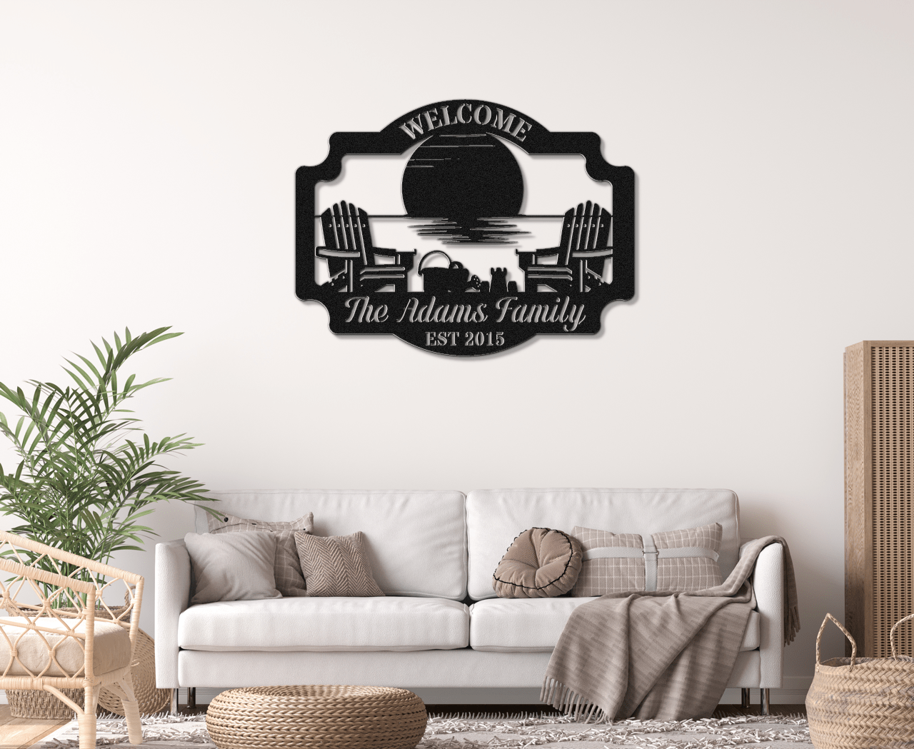 Beach Family Welcome Sign - Out of Office Outfitters - Die - Cut Sign