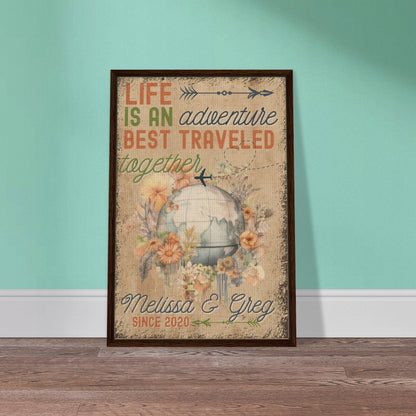 Best Traveled Together Framed Canvas - Out of Office Outfitters - Print Material