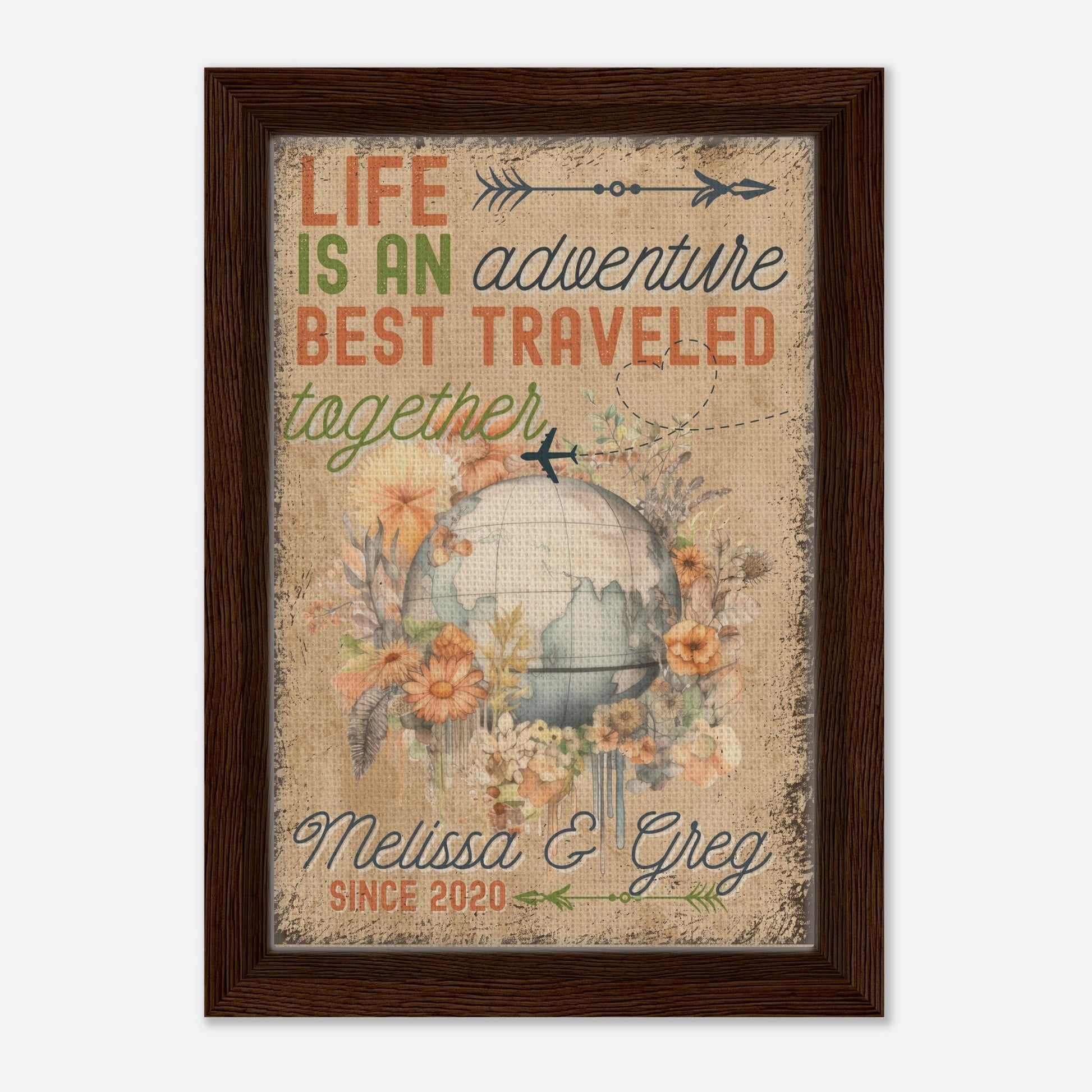 Best Traveled Together Framed Canvas - Out of Office Outfitters - Print Material