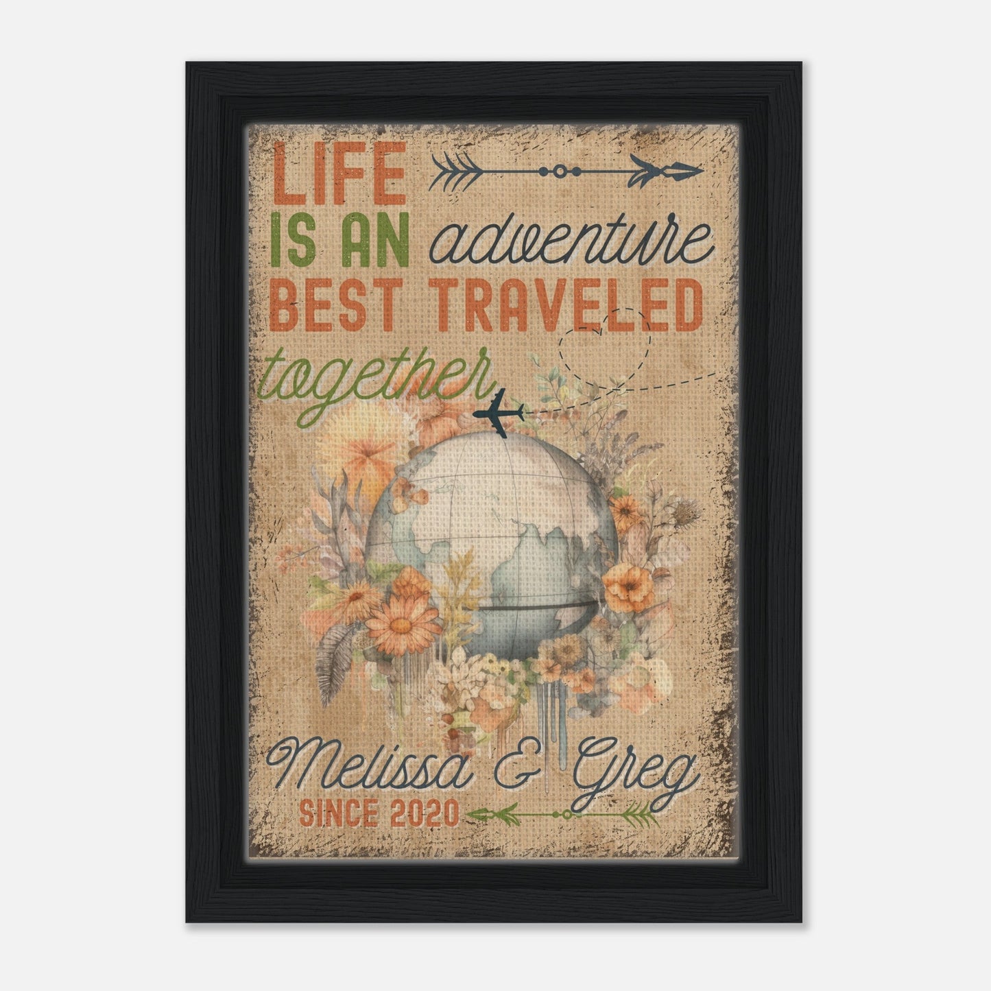 Best Traveled Together Framed Canvas - Out of Office Outfitters - Print Material