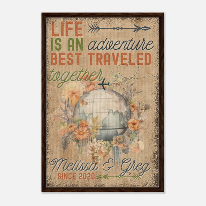 Best Traveled Together Framed Canvas - Out of Office Outfitters - Print Material