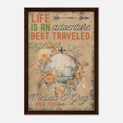 Best Traveled Together Framed Canvas - Out of Office Outfitters - Print Material