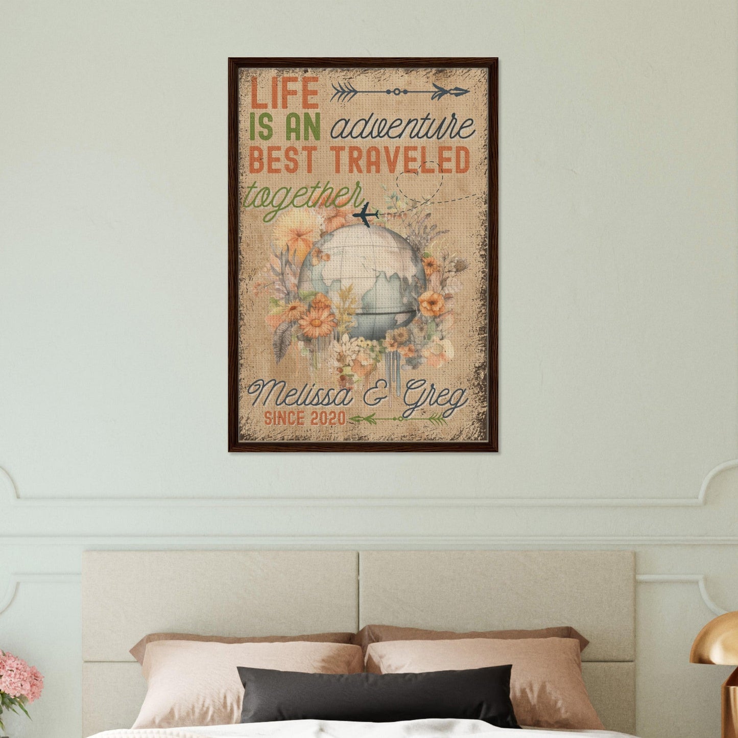 Best Traveled Together Framed Canvas - Out of Office Outfitters - Print Material