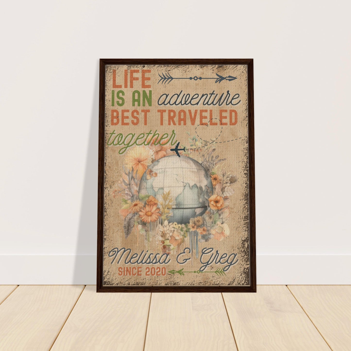 Best Traveled Together Framed Canvas - Out of Office Outfitters - Print Material