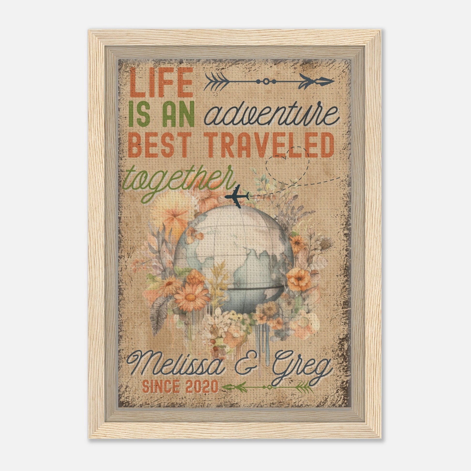 Best Traveled Together Framed Canvas - Out of Office Outfitters - Print Material