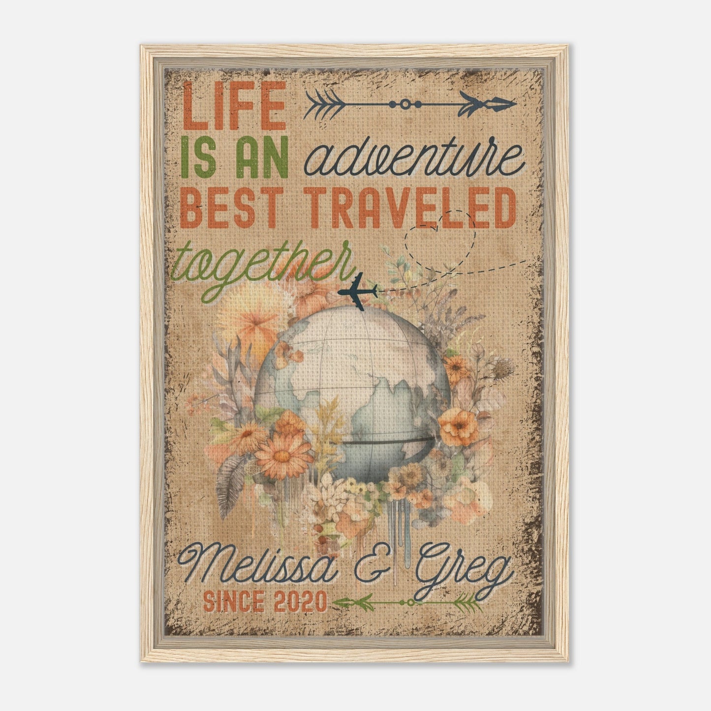 Best Traveled Together Framed Canvas - Out of Office Outfitters - Print Material