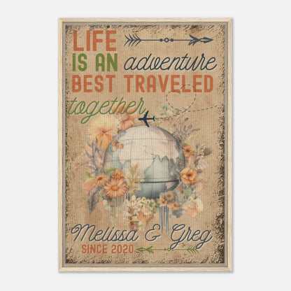 Best Traveled Together Framed Canvas - Out of Office Outfitters - Print Material