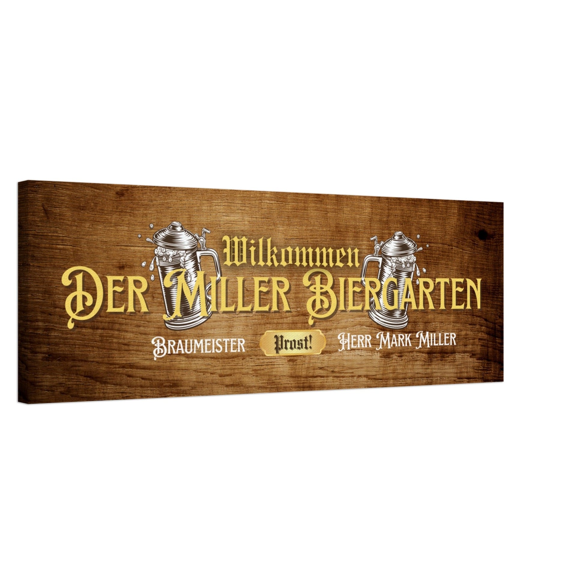 Biergarten Sign Canvas - Out of Office Outfitters - Print Material