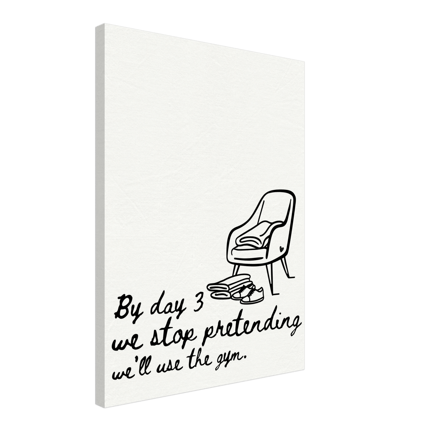 By Day 3 We Stop Pretending We'll Use the Gym - Travel Couple Art - Out of Office Outfitters - Print Material