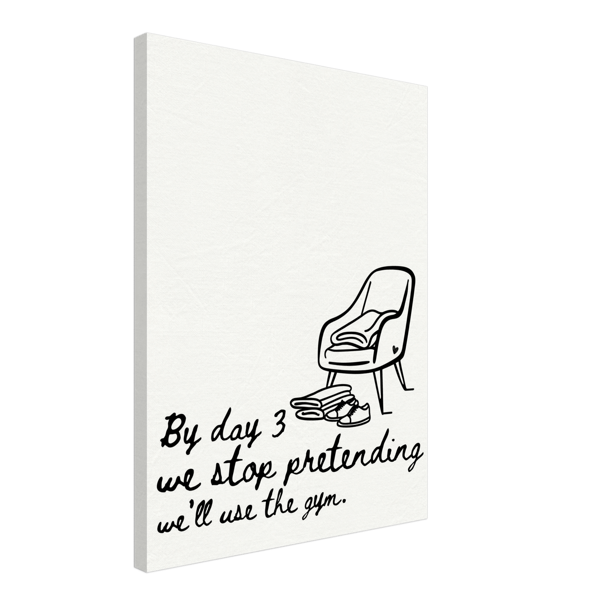 By Day 3 We Stop Pretending We'll Use the Gym - Travel Couple Art - Out of Office Outfitters - Print Material