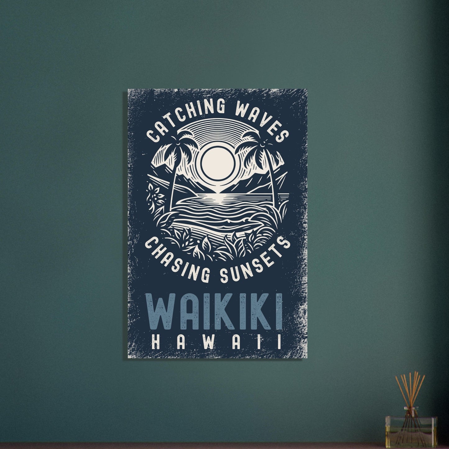 Catching Waves Chasing Sunsets Poster - Out of Office Outfitters - Print Material