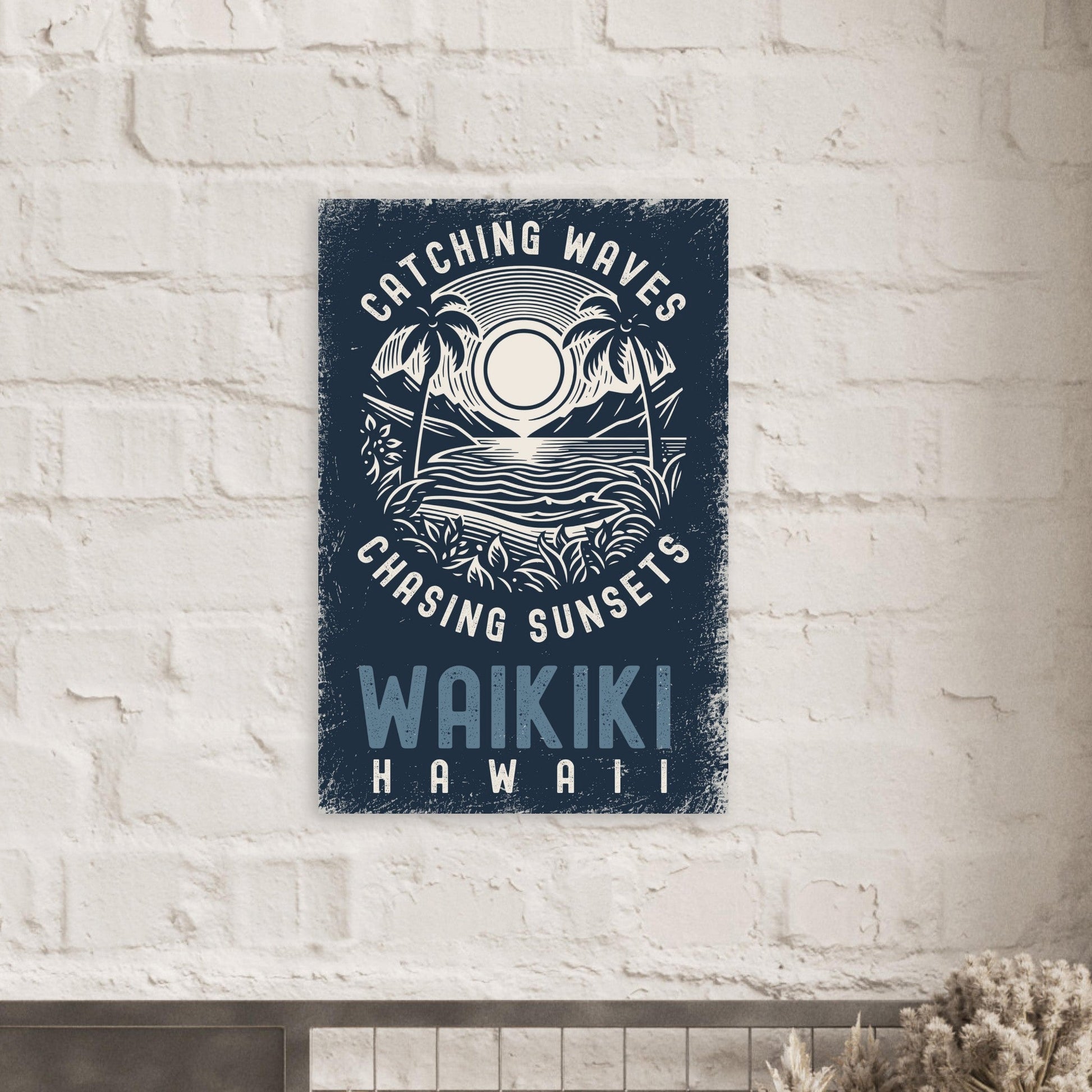 Catching Waves Chasing Sunsets Poster - Out of Office Outfitters - Print Material